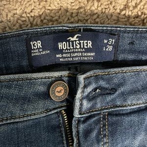 Medium Wash Hollister Skinny High Rise Jeans